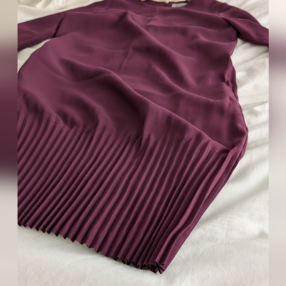 COS Pleated Midi Dress - Purple Sz 2 - Picture 6 of 7
